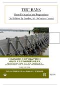 Test Bank for Hazard Mitigation and Preparedness 3rd Edition by Dylan Sandler and Anna K&period; Schwab Chapters 1-13 Covere
