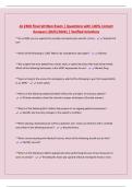 At 2300 Final Written Exam &vert; Questions with 100&percnt; Correct Answers &lpar;2025&sol;2026&rpar; &vert; Verified Solutions