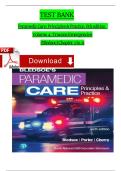 TEST BANK Paramedic Care&colon; Principles & Practice&comma; 6th edition Volume 4&colon; Trauma Emergencies &lpar;Bledsoe&rpar; All 1-11 Chapters Covered &comma;Latest Edition