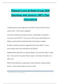 Missouri life and health insurance Bundled Tests 2026 Questions and Answers