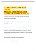 NFHS Wrestling Exam &lpar;Actual 2025&sol;26&rpar; Questions with Verified Correct Answers 100&percnt; Solved &vert; Graded A&plus;