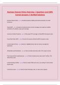 Business Owners Policy Overview &vert; Questions and 100&percnt; Correct Answers &vert; Verified Solutions