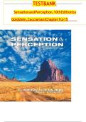 TEST BANK FOR SENSATION AND PERCEPTION 11th EDITION BY E&period; BRUCE GOLDSTEIN&vert; REVISED 100&percnt; CORRECT ANSWERS &lpar;INCLUDES ESSAY QUESTIONS&rpar;