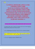NATIONAL PESTICIDE APPLICATOR CERTIFICATION CORE MANUAL&sol;NATIONAL PESTICIDE APPLICATOR CERTIFICATION CORE MANUAL STUDY NOTES&sol; QUESTIONS EXAM NEWEST 2025 ACTUAL EXAM TEST BANK 435 QUESTIONS AND CORRECT DETAILED ANSWERS &lpar;VERIFIED ANSWERS&rpar; AND A PRACTICE EXAM