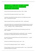 MODULE 1 CMN 557 STUDY GUIDE EXAM AND ACTUAL ANSWERS 20252026 UPDATED&period;
