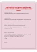 COMD 4500 MOD 8 Exam Neurogenic Speech Disorders &vert; Questions with 100&percnt; Correct Answers &lpar;2025&sol;2026&rpar; &vert; Verified Solutions