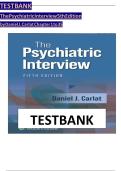 Test Bank For The Psychiatric Interview 5th Edition&lpar; Daniel J&period; Carlat &comma; 2025&rpar; All Chapters 1-34&vert; Newest Edition