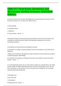 CMN 577 Final Exam Questions and All Correct Verified Answers 20252026 Edition&period;