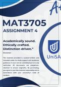 MAT3705 ASSIGNMENT 4 2025 &ast;SOLUTIONS & CALCULATIONS &ast; DUE DATE 11 SEPTEMBER 2025 &lpar;BEST ANSWERS FOR THIS ASSIGNMENT&rpar;
