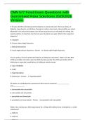 CMN 577 Final Exam Questions with Guaranteed Pass Solutions 20252026 Version&period;