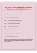 LARE SECTION 1 - PROJECT MANAGEMENT &vert; Questions with 100&percnt; Correct Answers &lpar;2025&sol;2026&rpar; &vert; Verified Solutions