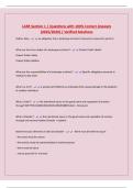 LARE Section 1 &vert; Questions with 100&percnt; Correct Answers &lpar;2025&sol;2026&rpar; &vert; Verified Solutions
