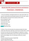 NR 667 CEA FNP Capstone Practicum and Intensive  Final Exam &ndash; Chamberlain 