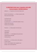 BUNDLE FOR Y3 ANATOMY EXAMS &vert; Questions with 100&percnt; Correct Answers &lpar;2025&sol;2026&rpar; &vert; Verified Solutions