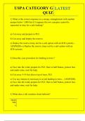 USPA CATEGORY G QUIZ QUESTIONS AND ANSWERS 2025