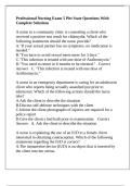 Professional Nursing Exam 5 Pitt State Questions With Complete Solutions