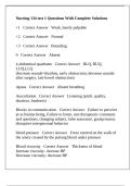 Nursing 134 test 1 Questions With Complete Solutions