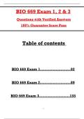 BIO 669 Exam 1&comma; 2 & 3  Questions ẇith Verified Ansẇers  100&percnt; Guarantee Score Pass 