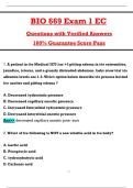 BIO 669 Exam 1&comma; 2 & 3  Questions ẇith Verified Ansẇers  100&percnt; Guarantee Score Pass 