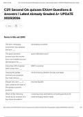 C211 Second OA quizzes EXAM Questions & Answers &vert; Latest Already Graded A&plus; UPDATE 2025&vert;2026
