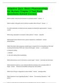 Adaptive Quiz&colon; Basic Pharmacology for Nurses Chapter 3 Test Bank Questions Solved Correct&period;