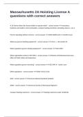 Massachusetts 2A Hoisting License A questions with correct answers