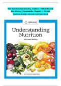 Complete Test Bank &ndash; Understanding Nutrition &lpar;16th Edition by Ellie Whitney&rpar; &vert;Every Chapter 1&ndash;20 COVERED WITH QUESTIONS AND ANSWERS WITH RATIONALES AND CASE STUDY&period;