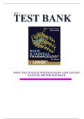 Test bank for Basic & Clinical Pharmacology 15th Edition Katzung & Trevor&rpar;  chapter 1-66 complete