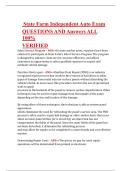  State Farm Independent Auto Exam QUESTIONS AND Answers ALL 100&percnt; VERIFIED