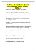NABCEP - PV Installation - Exam 1 Questions with Correct Answers 2025&sol;2026