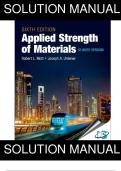 Solution Manual for Applied Strength of Materials SI Units Version&comma; 6th Edition by Robert L&period; Mott&comma; Joseph A&period; Untener All Chapters