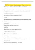 ENT101 Latest Questions and Correct Answers