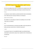 ENT101 Exam Latest Questions and Correct Answers