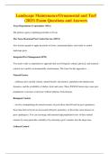 Landscape Maintenance&sol;Ornamental and Turf &lpar;2025&rpar; Exam Questions and Answers