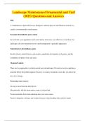 Landscape Maintenance&sol;Ornamental and Turf &lpar;2025&rpar; Questions and Answer