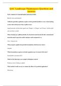 QAC Landscape Maintenance Questions and Answers