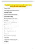 Tropical Landscape Maintenance Practices exam Prep Questions and Answers