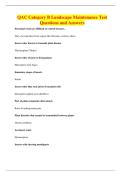 QAC Category B Landscape Maintenance Test Questions and Answers