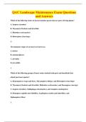 QAC Landscape Maintenance Exam Questions and Answers