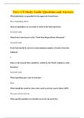 Navy CS Study Guide Questions and Answers