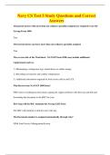 Navy CS Test 5 Study Questions and Correct Answer