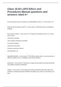 Class 15-02 LAFD Ethics and Procedures Manual questions and answers rated A&plus;
