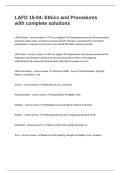 LAFD 15-04 Ethics and Procedures with complete solutions