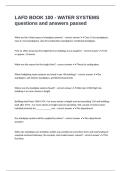 LAFD BOOK 100 - WATER SYSTEMS questions and answers passed