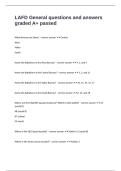 LAFD General questions and answers graded A&plus; passed