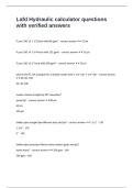 Lafd Hydraulic calculator questions with verified answers