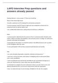 LAFD Interview Prep questions and answers already passed