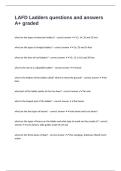 LAFD Ladders questions and answers A&plus; graded