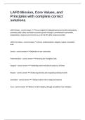 LAFD Mission&comma; Core Values&comma; and Principles with complete correct solutions