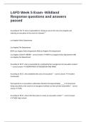 LAFD Week 5 Exam -Wildland Response questions and answers passed